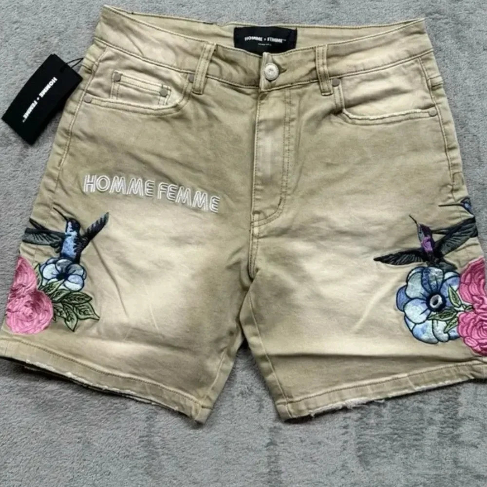 Men’s Homme Femme Embroidered shorts Size 30